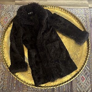 Black Faux Fur Coat